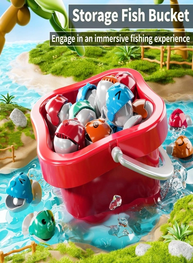 Magnetic Fishing Game - Age 4 5 6 7 8 and Up 48 Fishes and 8 Fishing Poles