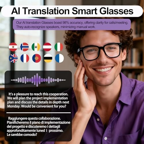 Ai Smart Glasses - Chat GPT Bluetooth Translation