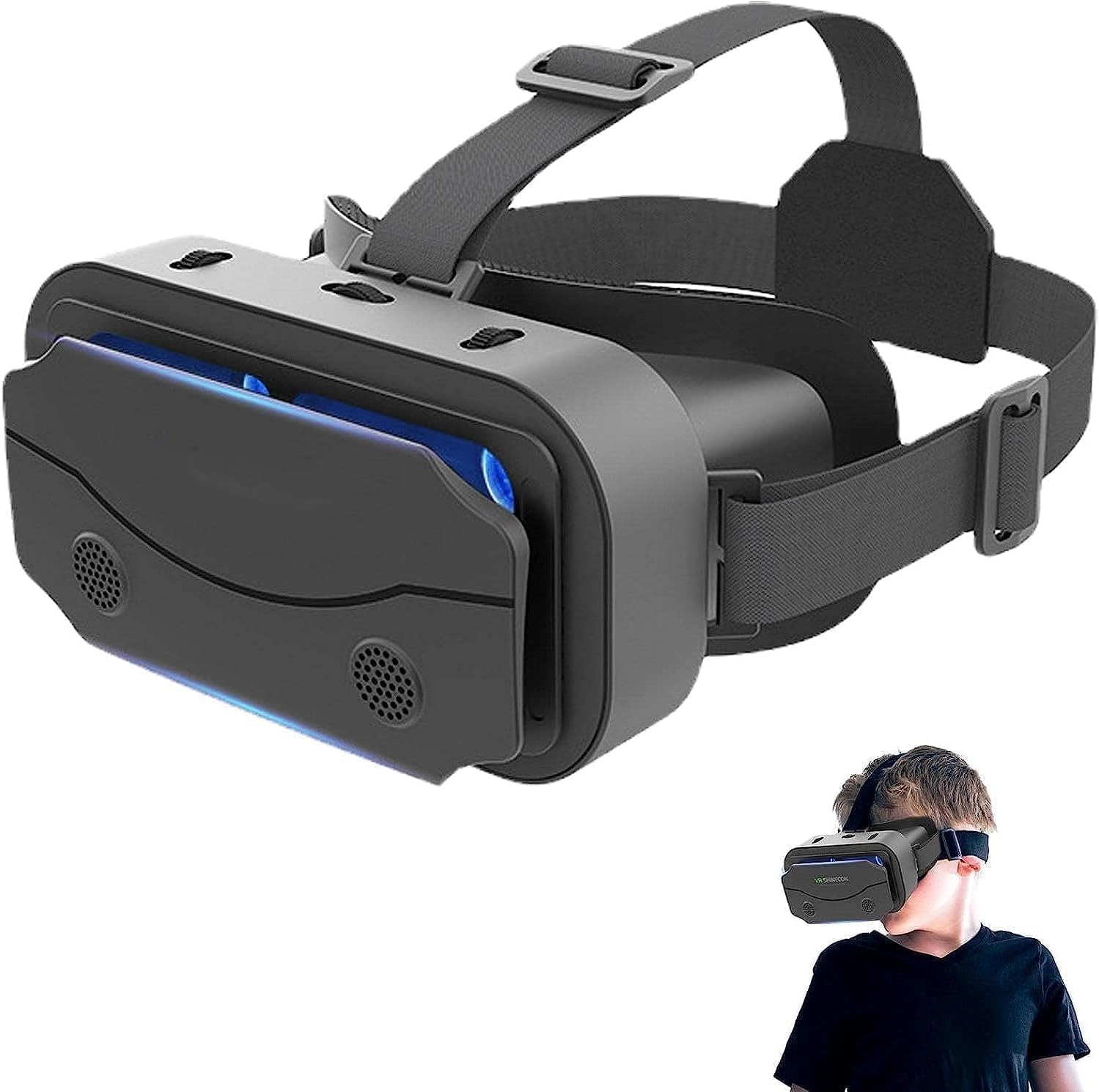 TERRIFI VR Headset - Anti Bluelight Lens 0-600° Myopia 4.7-7.2 Inch