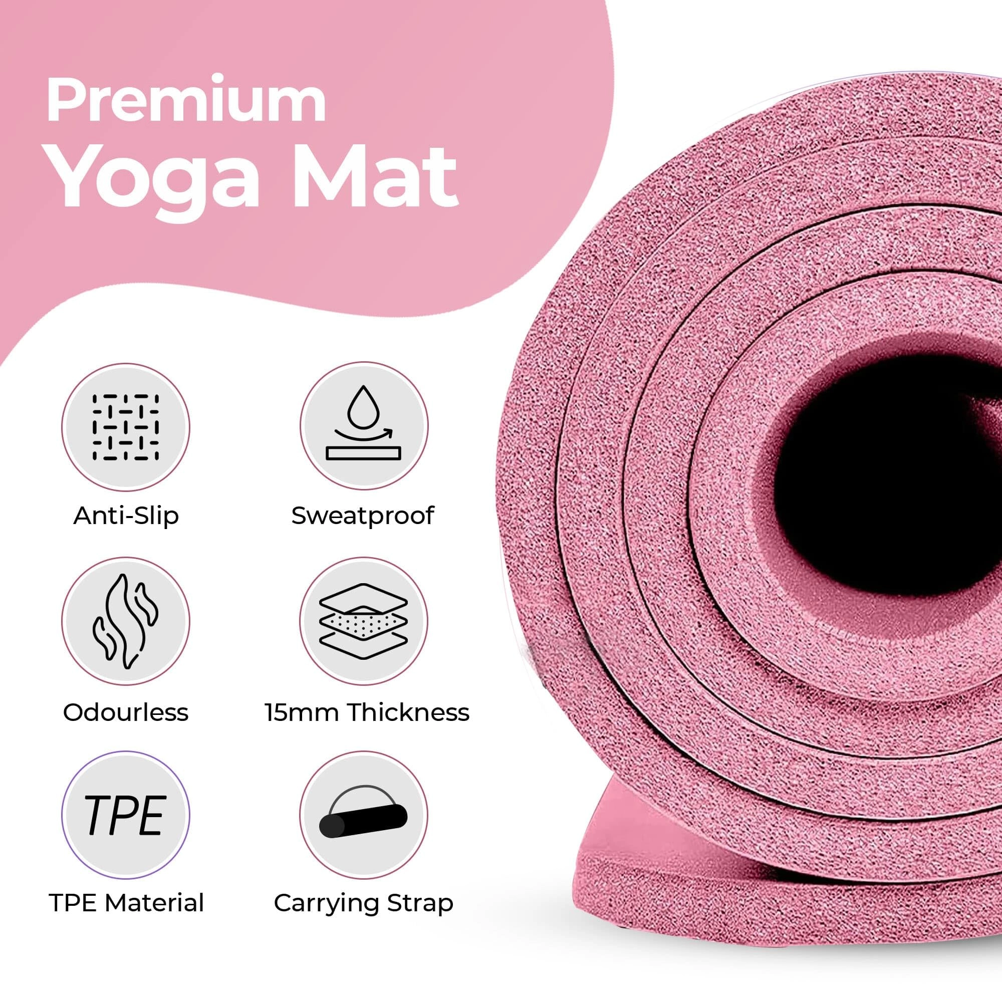 Yoga Mat - Nitrile Butadiene Rubber 15MM