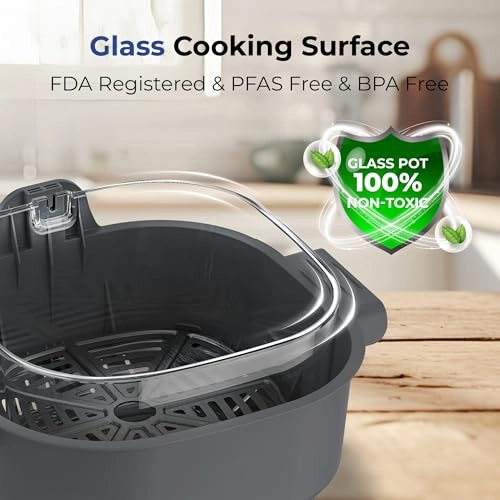 Portable Glass Air Fryer RHAF-25001NB
