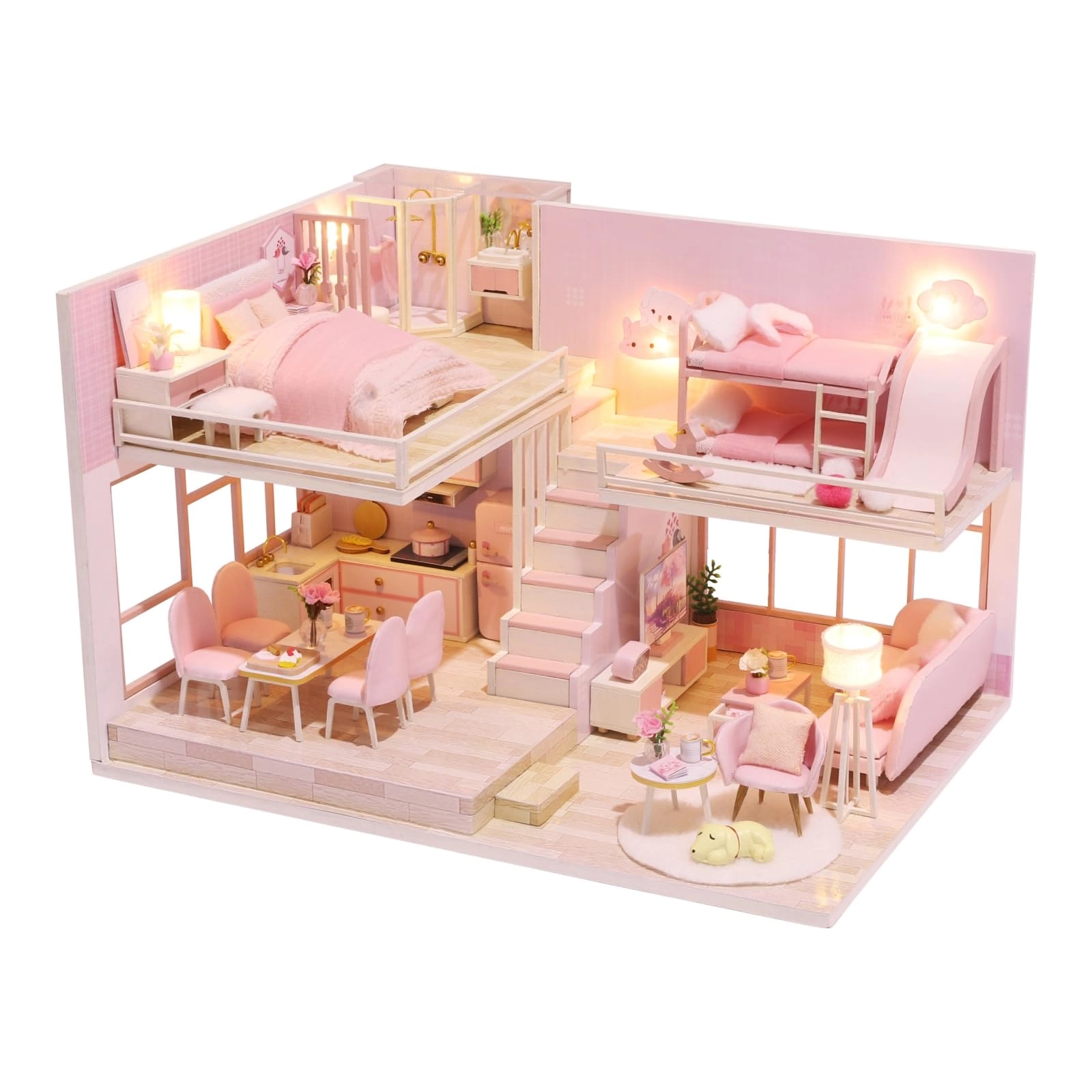 CUTEROOM DIY Miniature Dollhouse Kit - Pink Sweetheart