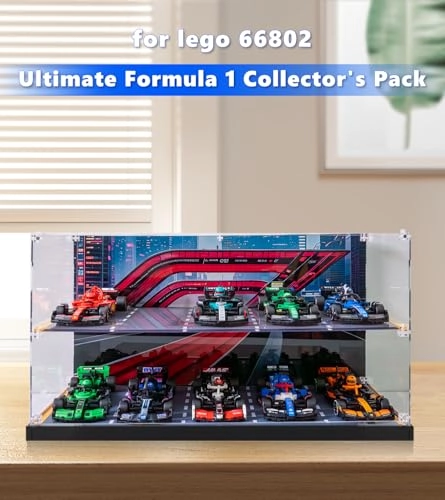 Display Case for Lego Speed Champions 10-in-1 F1 Car - 51 x 24 x 26 cm