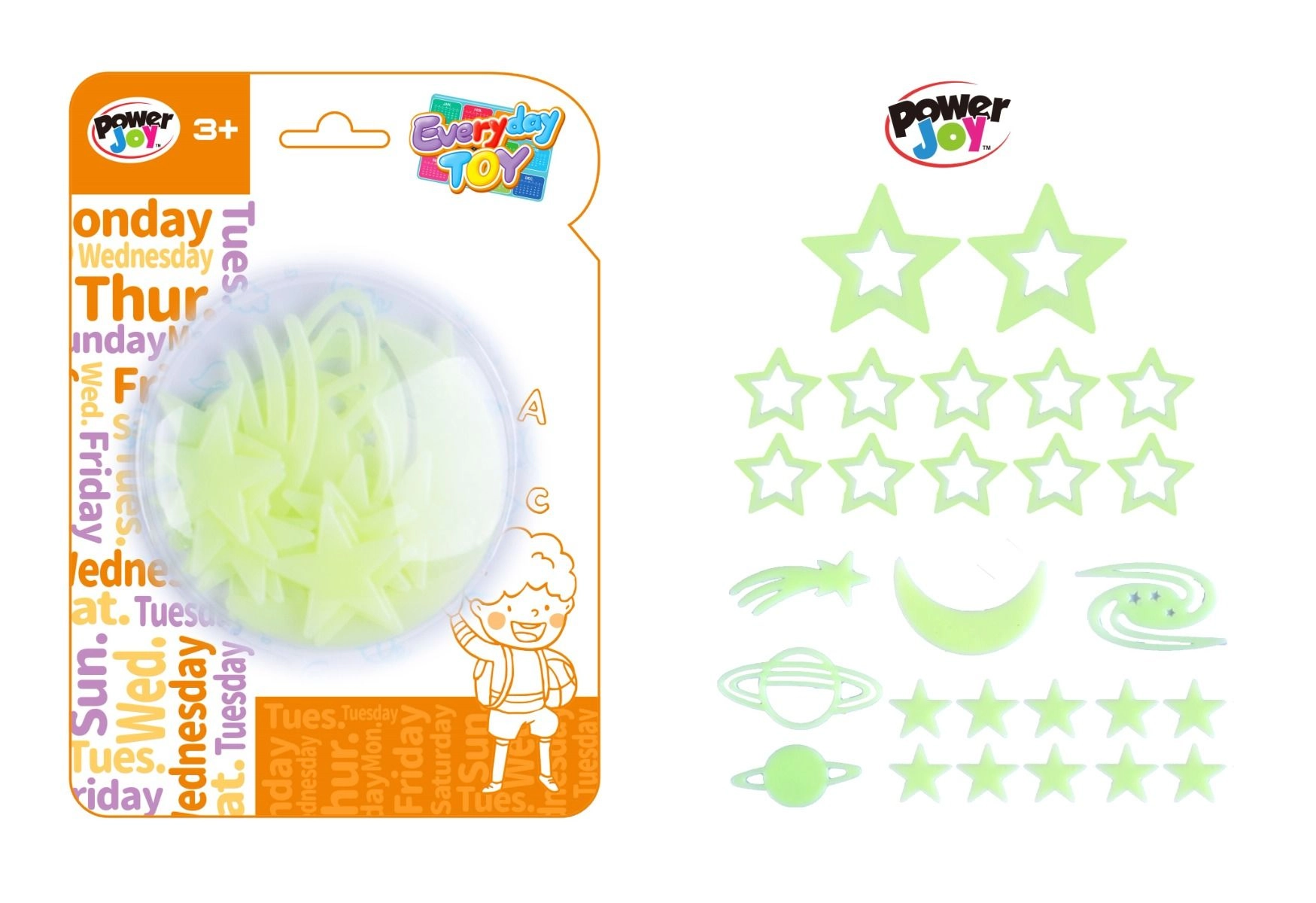 Power Joy Everyday Glow In The Dark - 3+ years 12 or 15 pcs