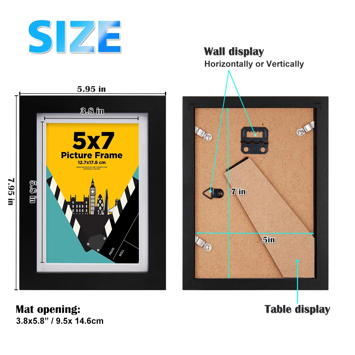 7x5 Picture Frame - 2 Pack