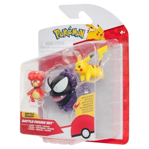 Battle Figure - Pikachu + Magby + Gastly (PKW4082) 3 pcs