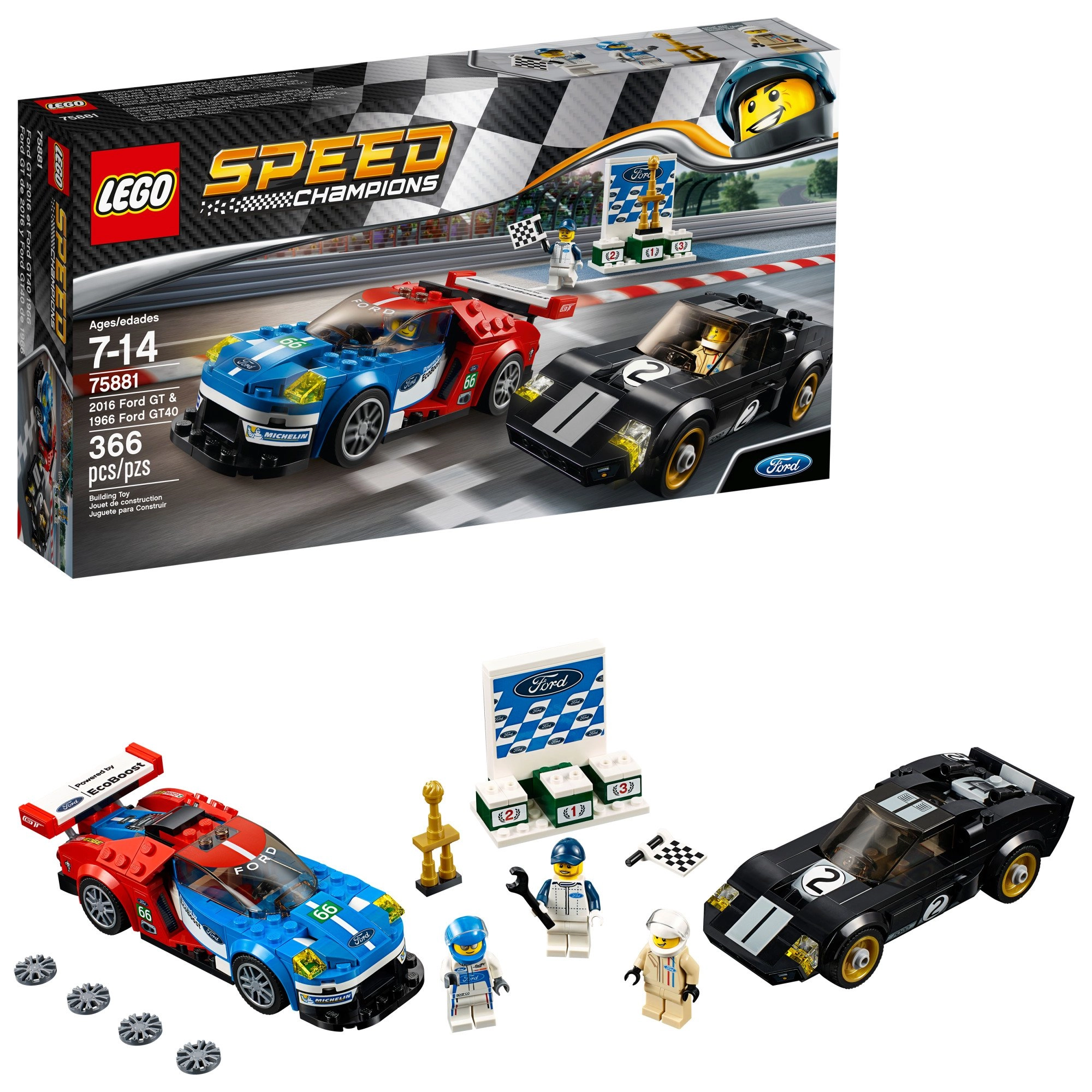 LEGO Speed Champions 2016 Ford GT + 1966 Ford GT40 (75881)