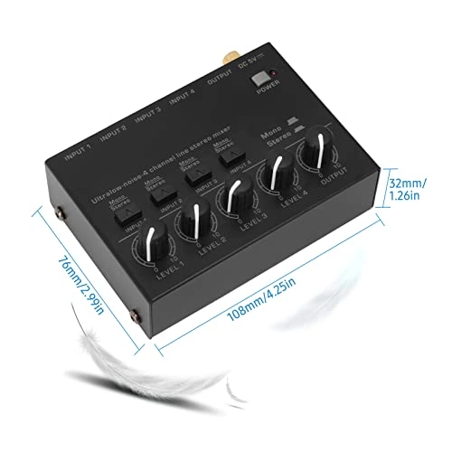 Line Stereo Mixer - 4 channels