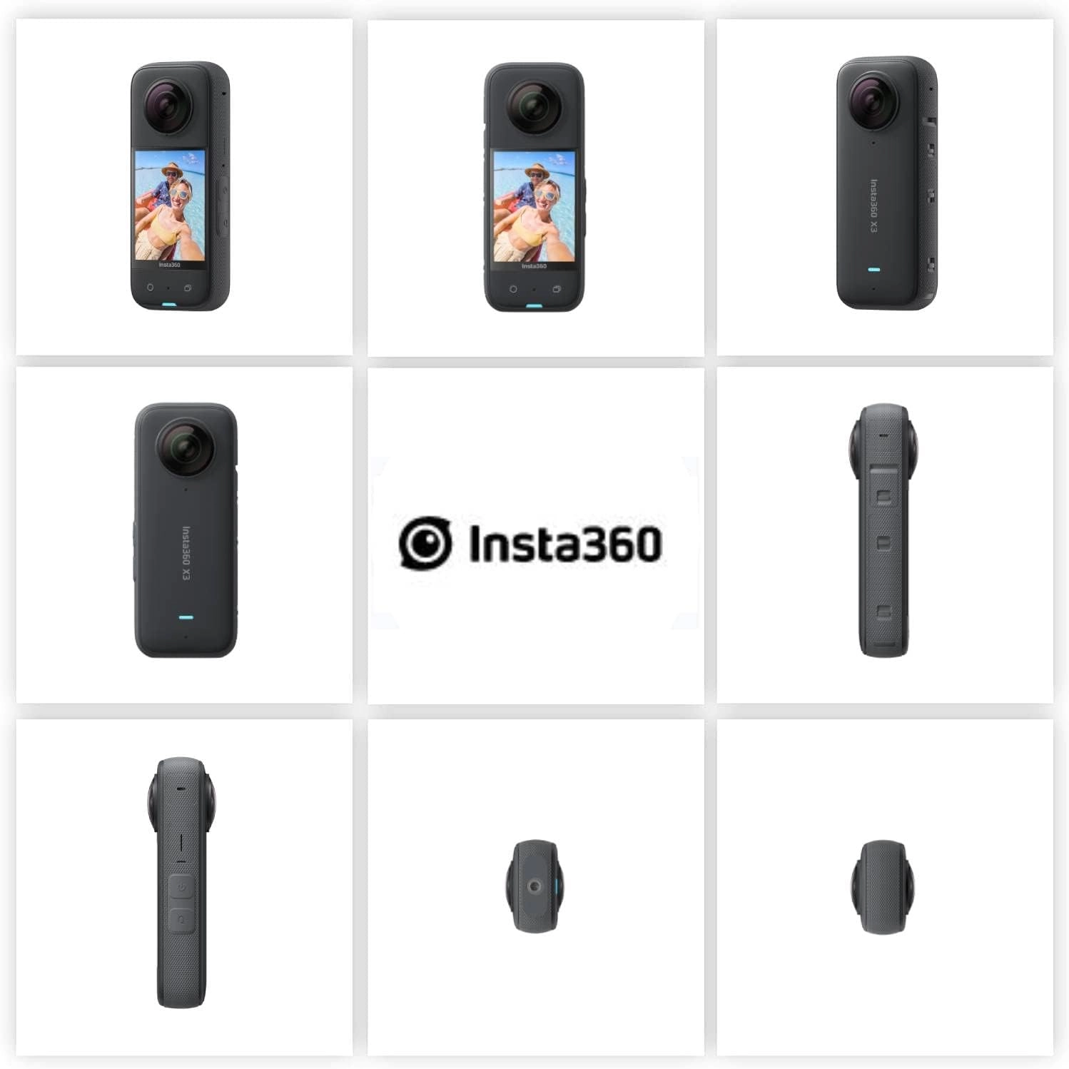 X3 - 360 5.7K + Case + Invisible Selfie Stick - 70cm + Extra Battery + Lens Cap + Memory Card - 64GB