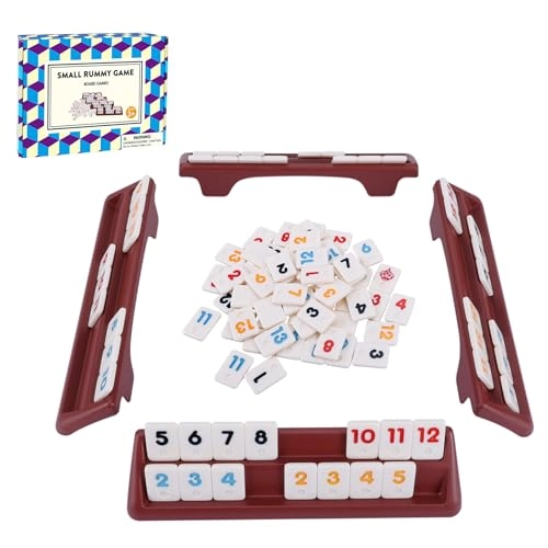 Rummy Tiles - 106 Tiles 4 Double Holders Compact Travel Format