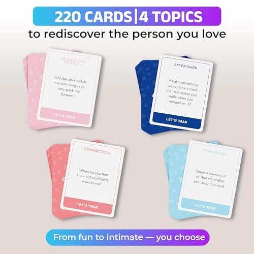 LET'S TALK - 220 Conversation Cards Couples Game