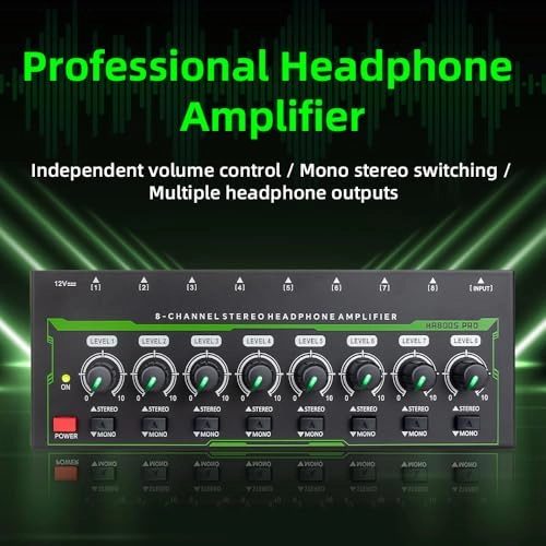 HA800S - 8-Channel Stereo Headphone Amplifier