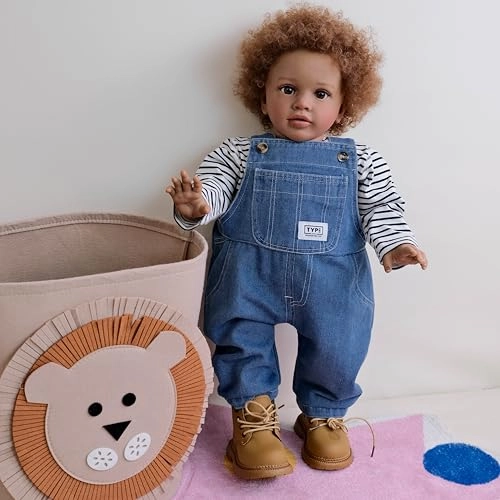 Pippa Reborn Baby Doll - 26 inch Cotton Vinyl Hand-rooted Curly Hair Ages 3+
