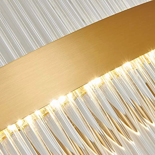 Semi Flush LED - Titanium gold three-color light 60cm