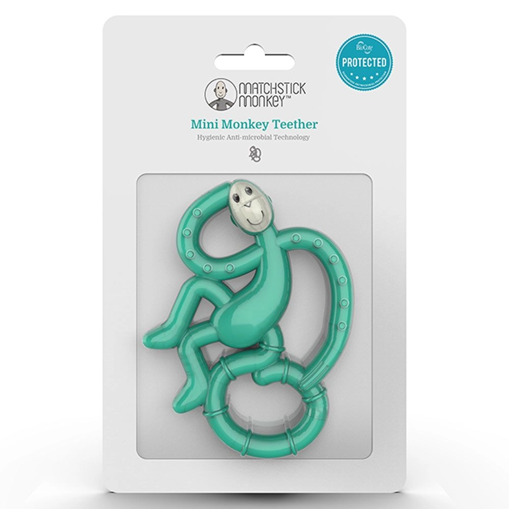Mini Monkey Teether - Blue 3 Months