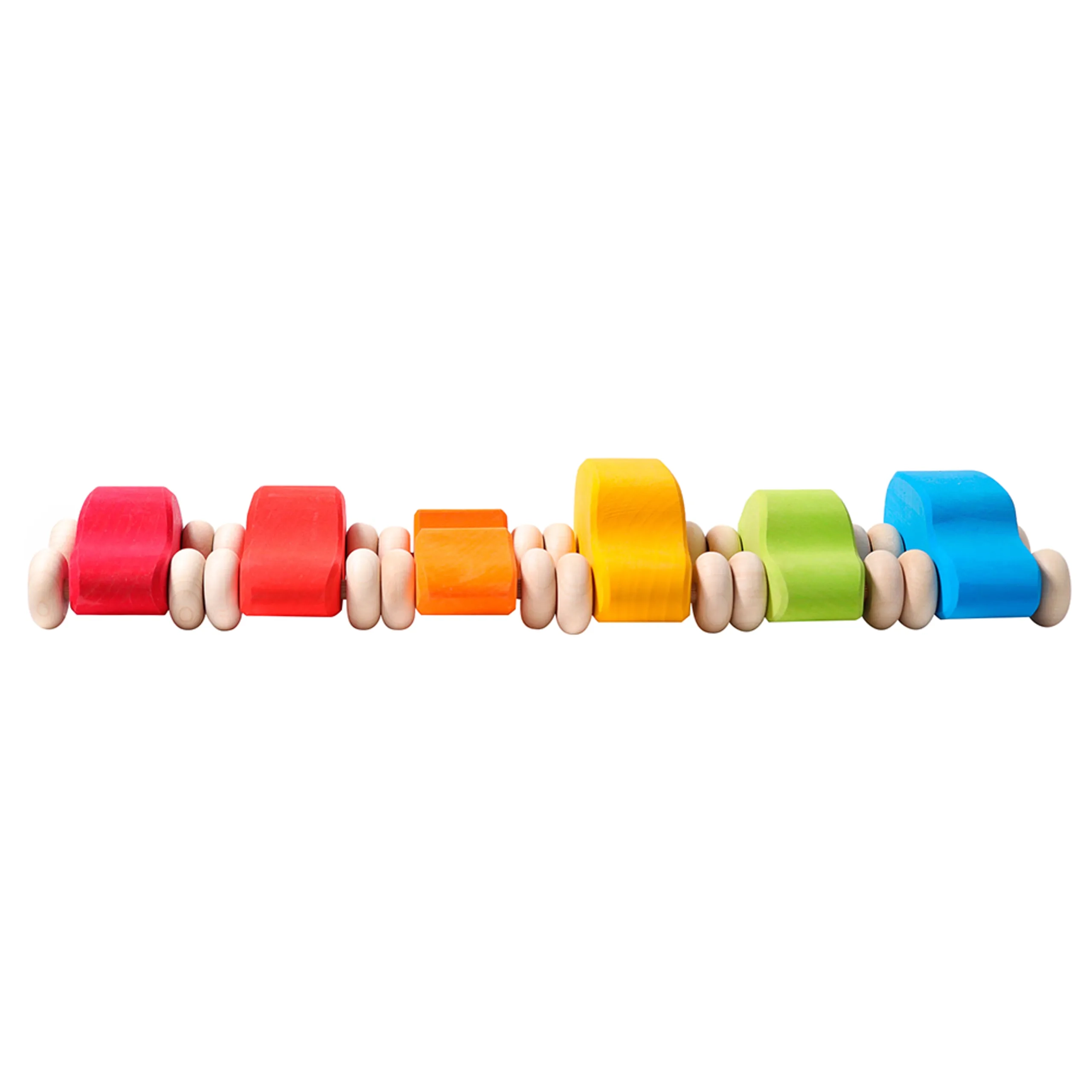 GRIMM’S Colored Wooden Cars - 6pcs