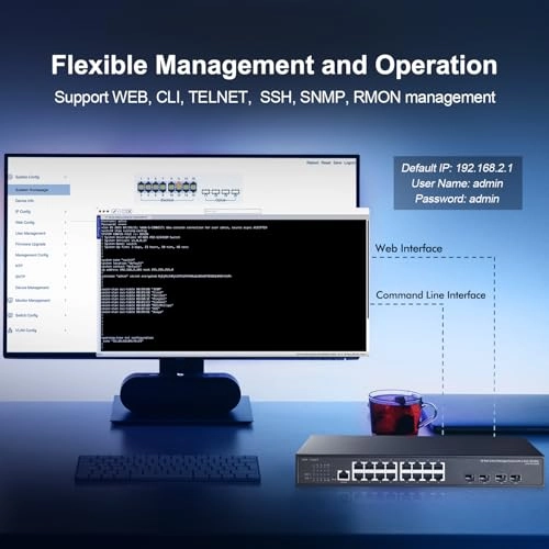 16x2.5G+4x10G Managed - 20-ports