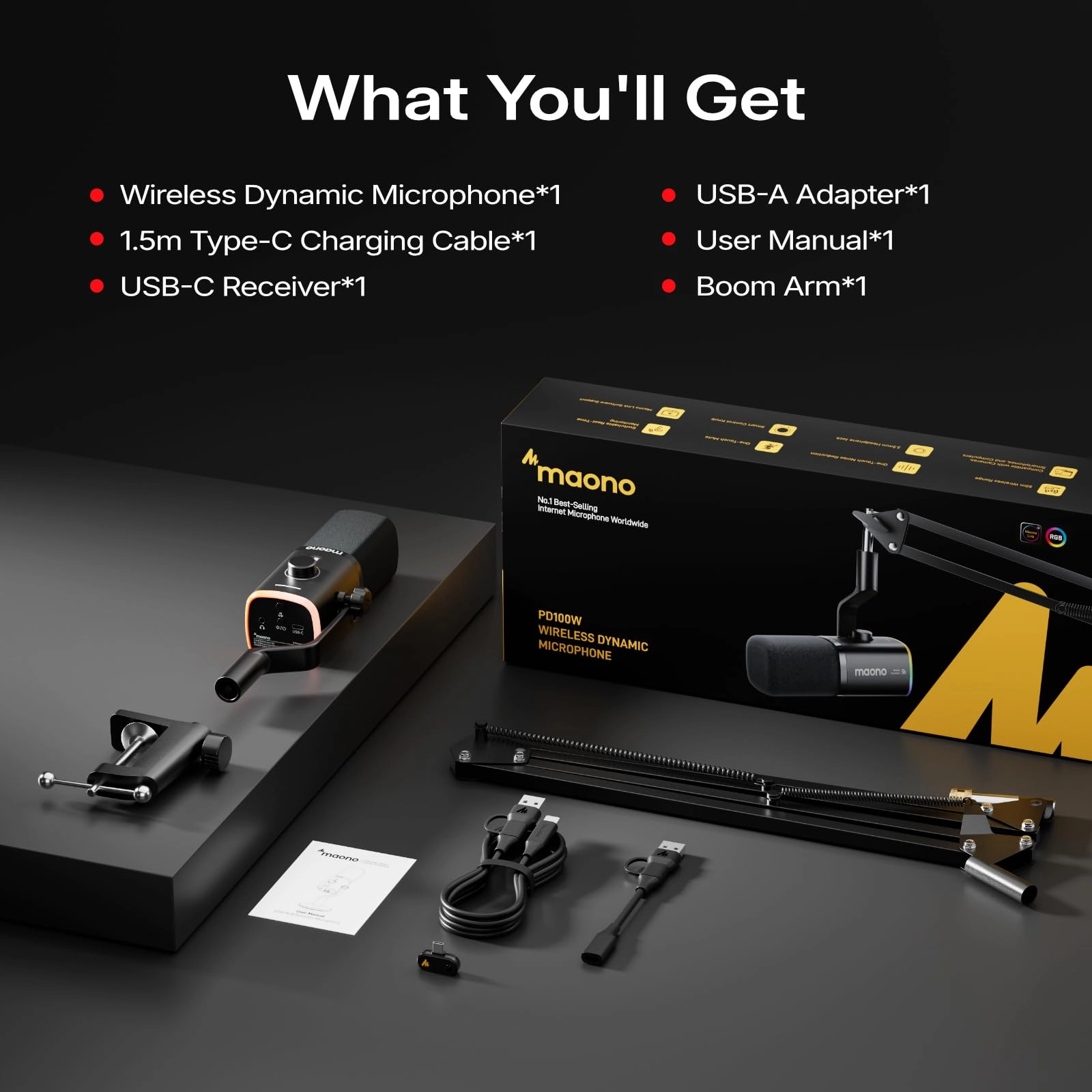 PD100W USB+Wireless Microphone