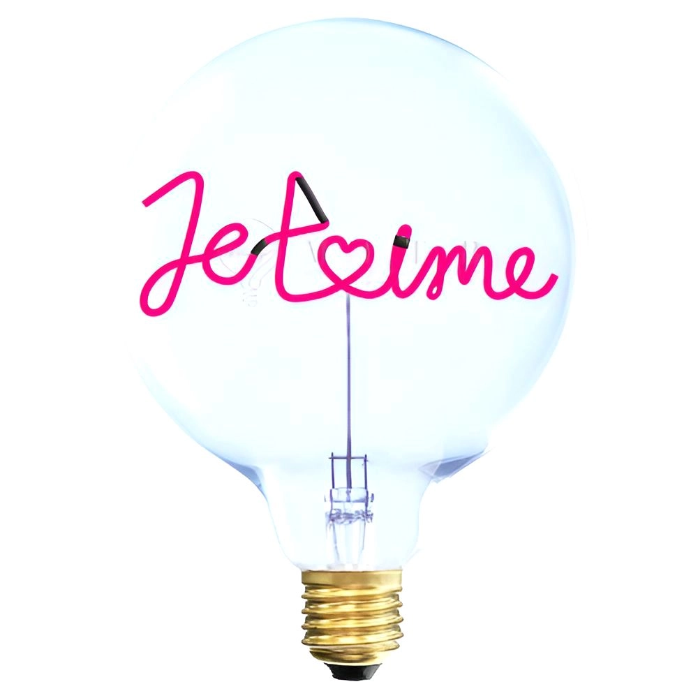 MESSAGE IN THE BULB Je T'aime - LED Light Bulb Rouge