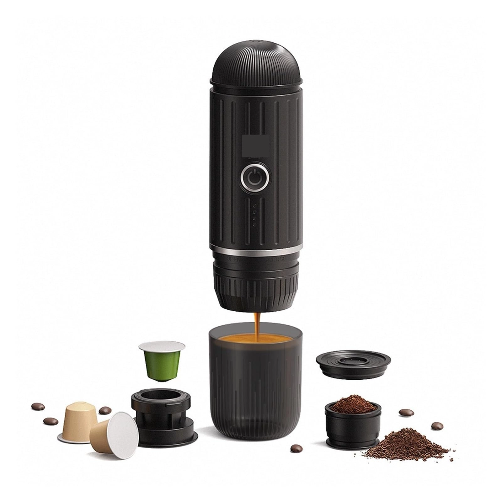 MOOMAA Portable Coffee Maker - 0.5L Capsule & Ground