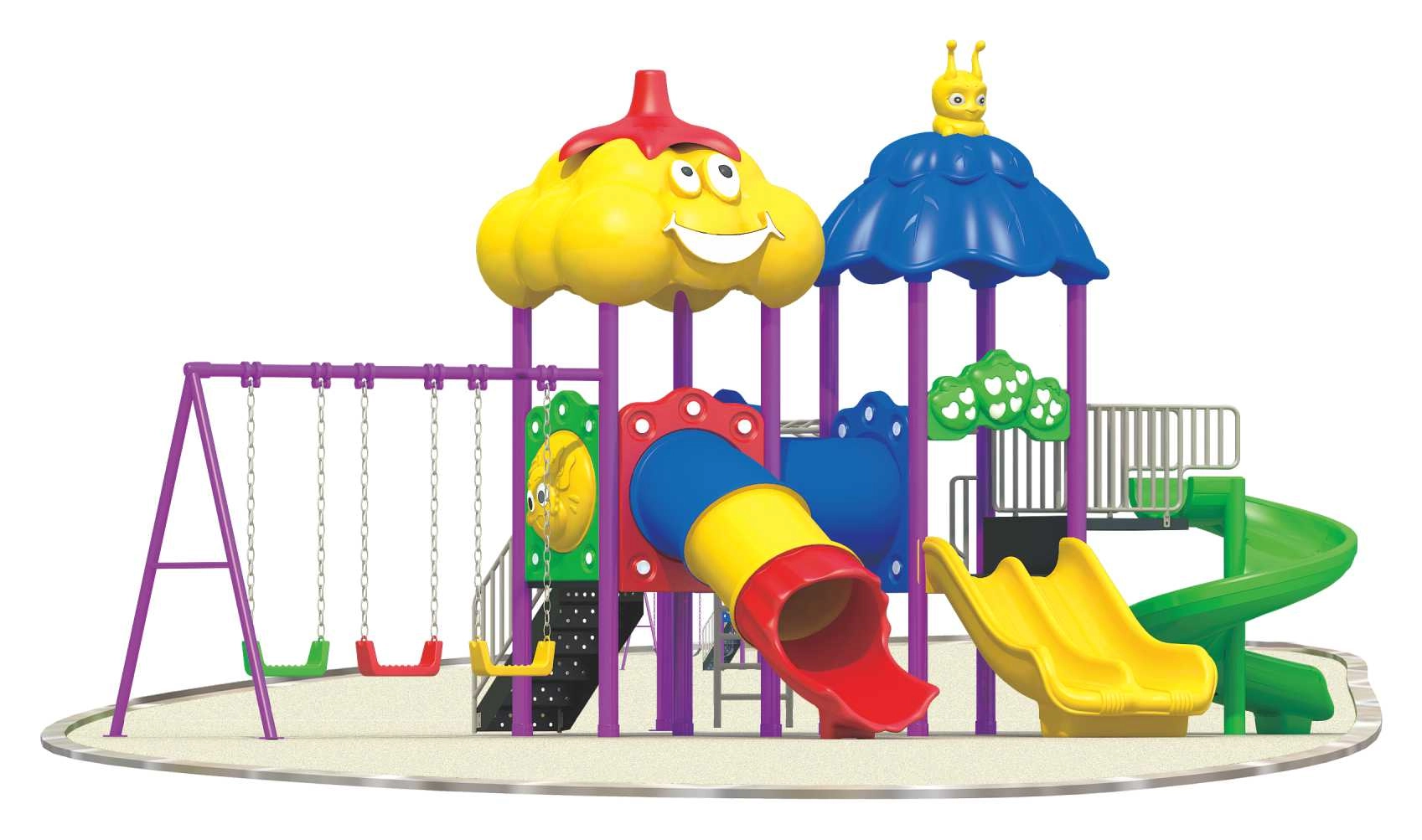 Multi Purpose Kids Outdoor Playing Equipments - 770x320x280cm 2+ Years