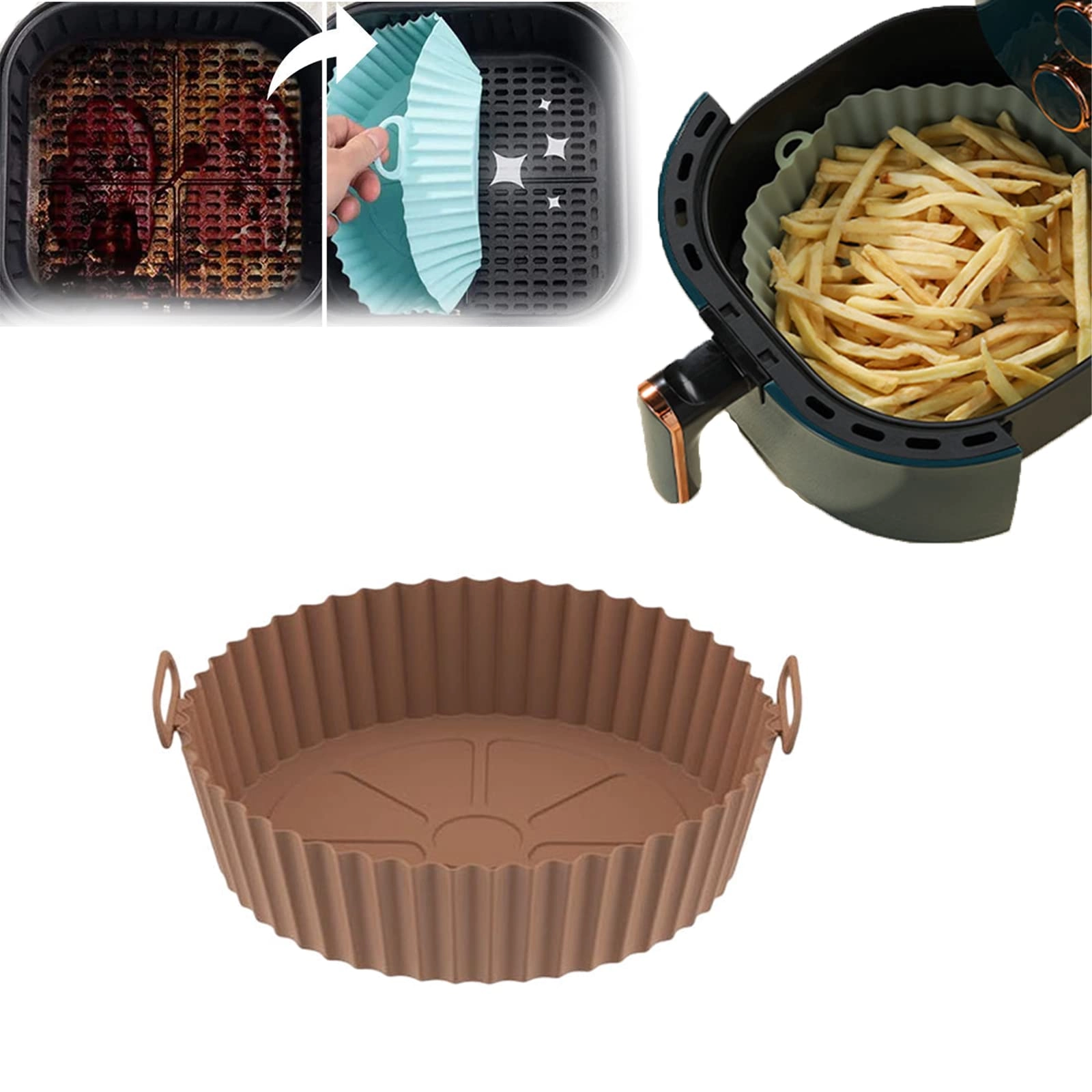 HFAOHO Air Fryer Silicone Baking Tray - Food-grade silicone 1 piece(s)