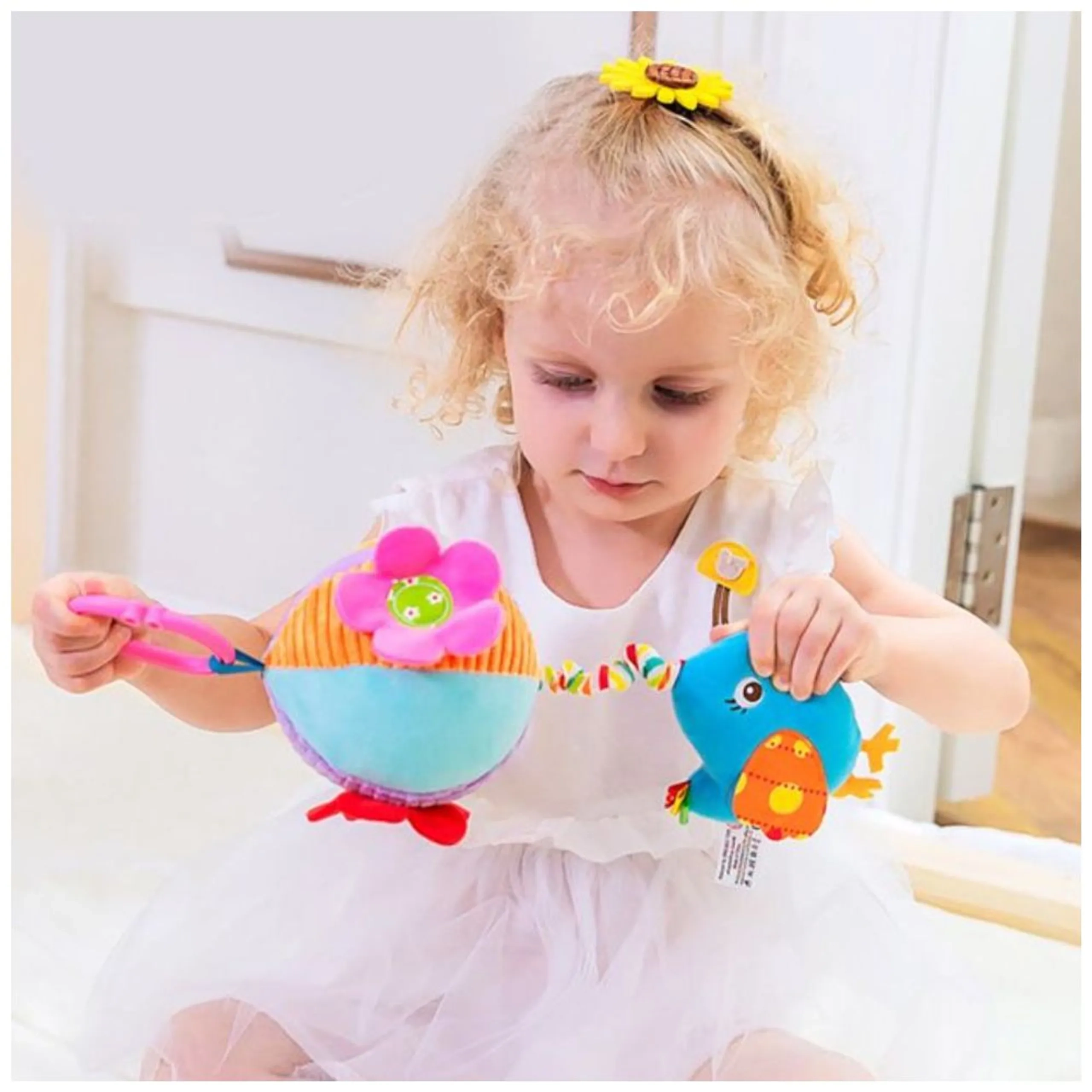 Baby Stroller Plush Hanging Mobile Rattle Toy - Suitable for 3 months and above