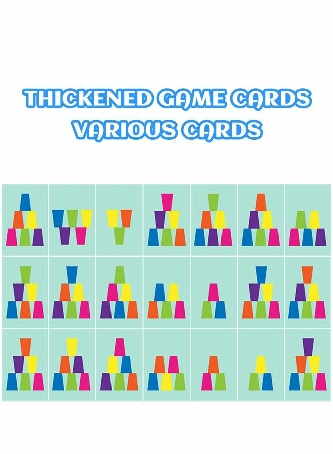 Cup Stacking - 12 cups 1 bell 50 question cards