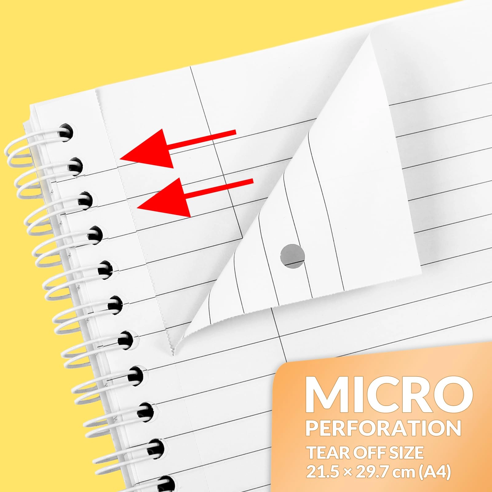 Notebook A4 Spiral - Lined 100 Sheets