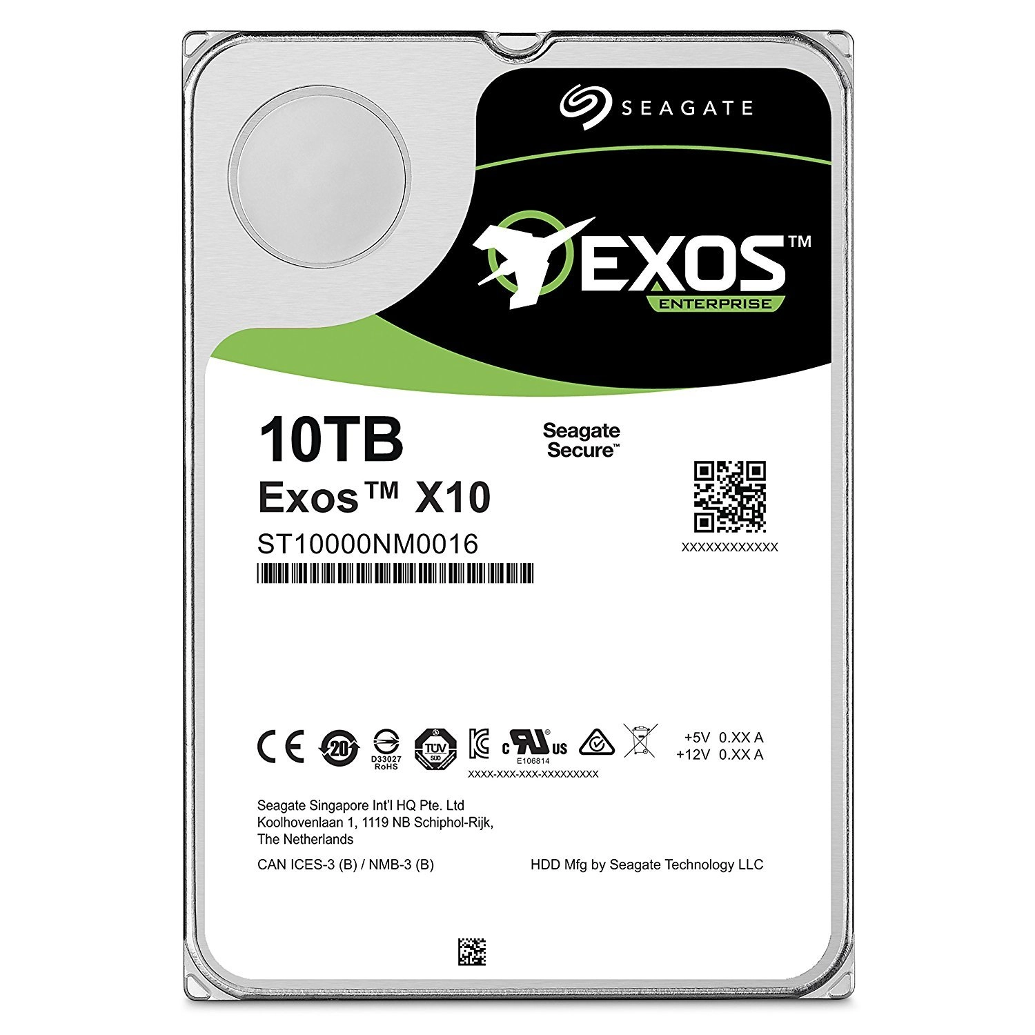 Seagate Enterprise Capacity 3.5" 7200rpm 256MB SATA 6Gb/s (ST10000NM0016) - 10TB
