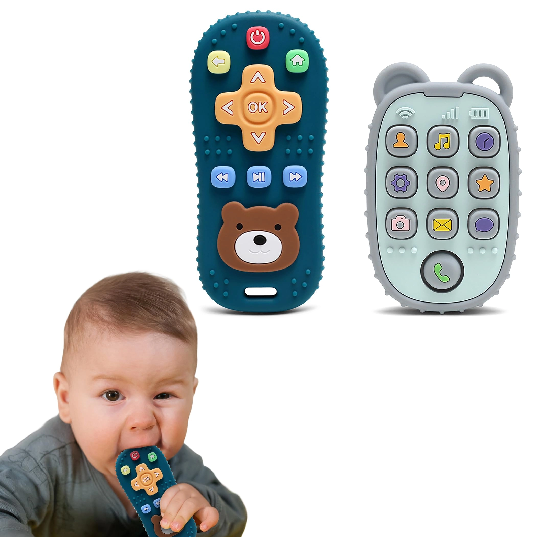 Remote Control Teether - Silicone + Phone Teether
