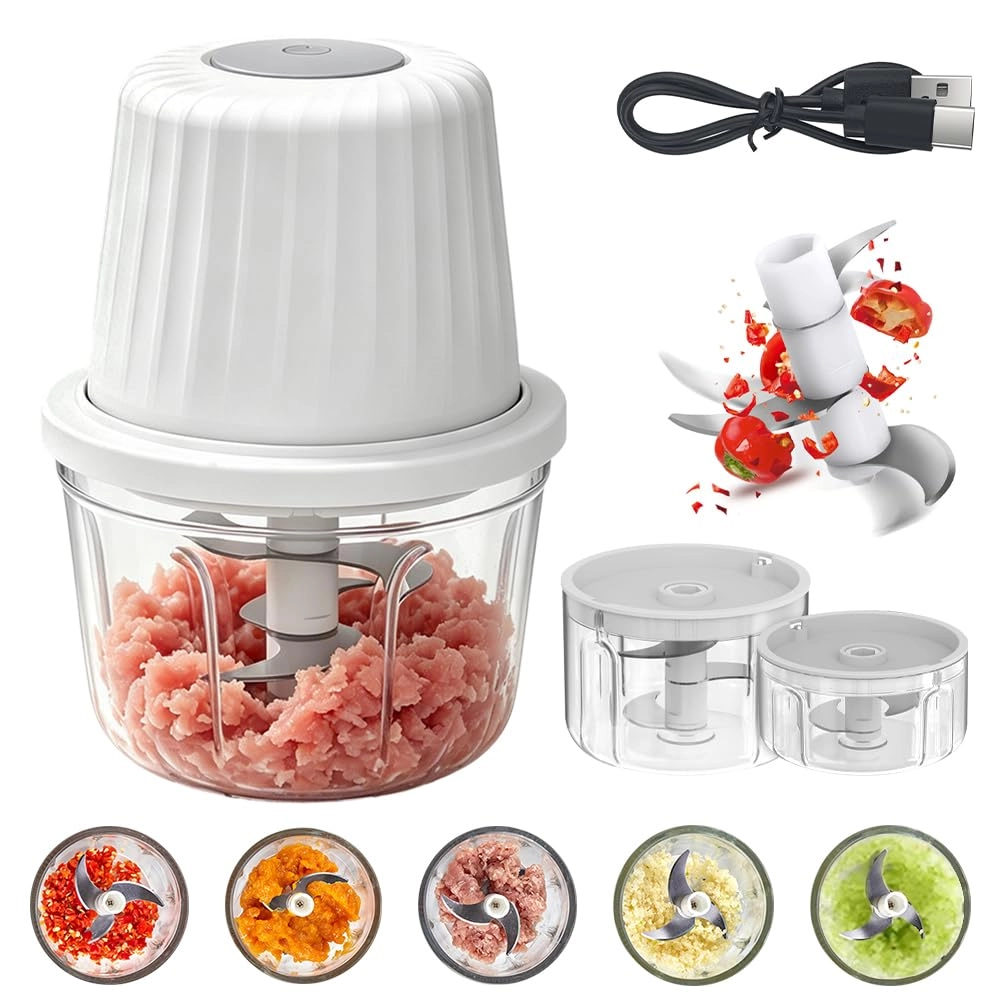 Gohytal Mini Electric Food Chopper - 350ml 250ml 100ml USB rechargeable