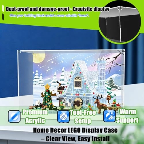 Lego Acrylic Display Box - 10275 Seasonal Elf Clubhouse