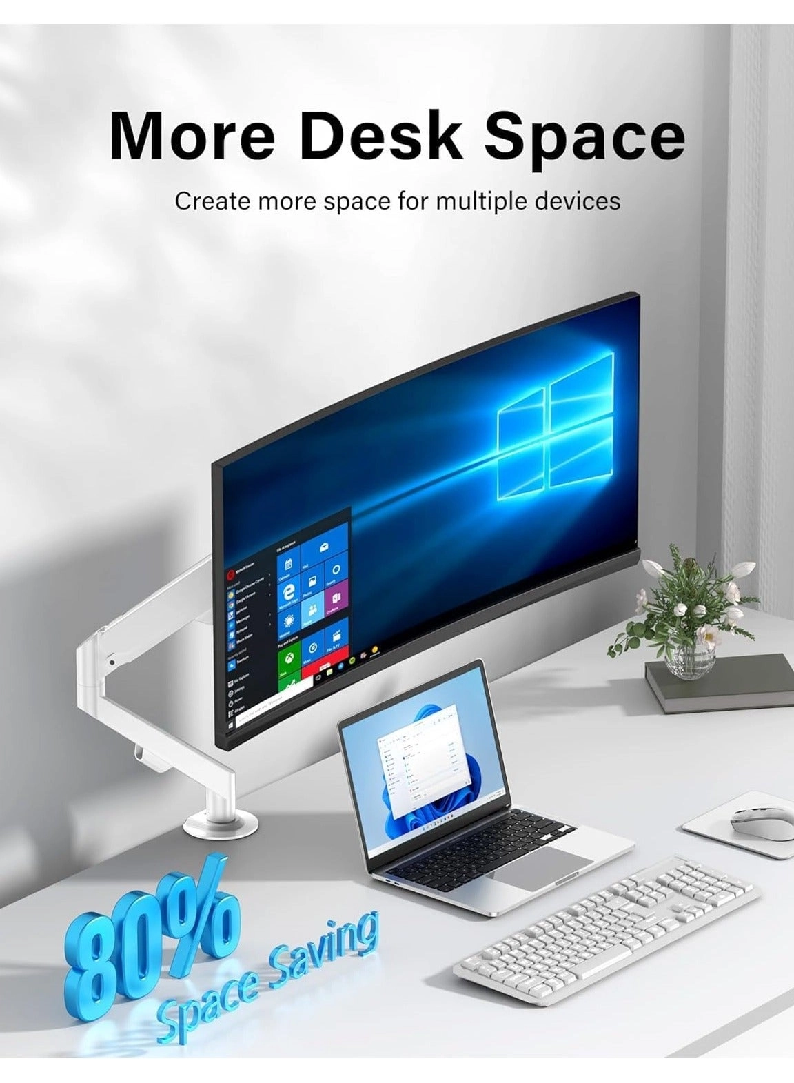 Single Arm Stand - 17 to 30 Inch VESA 75x75mm 100x100mm