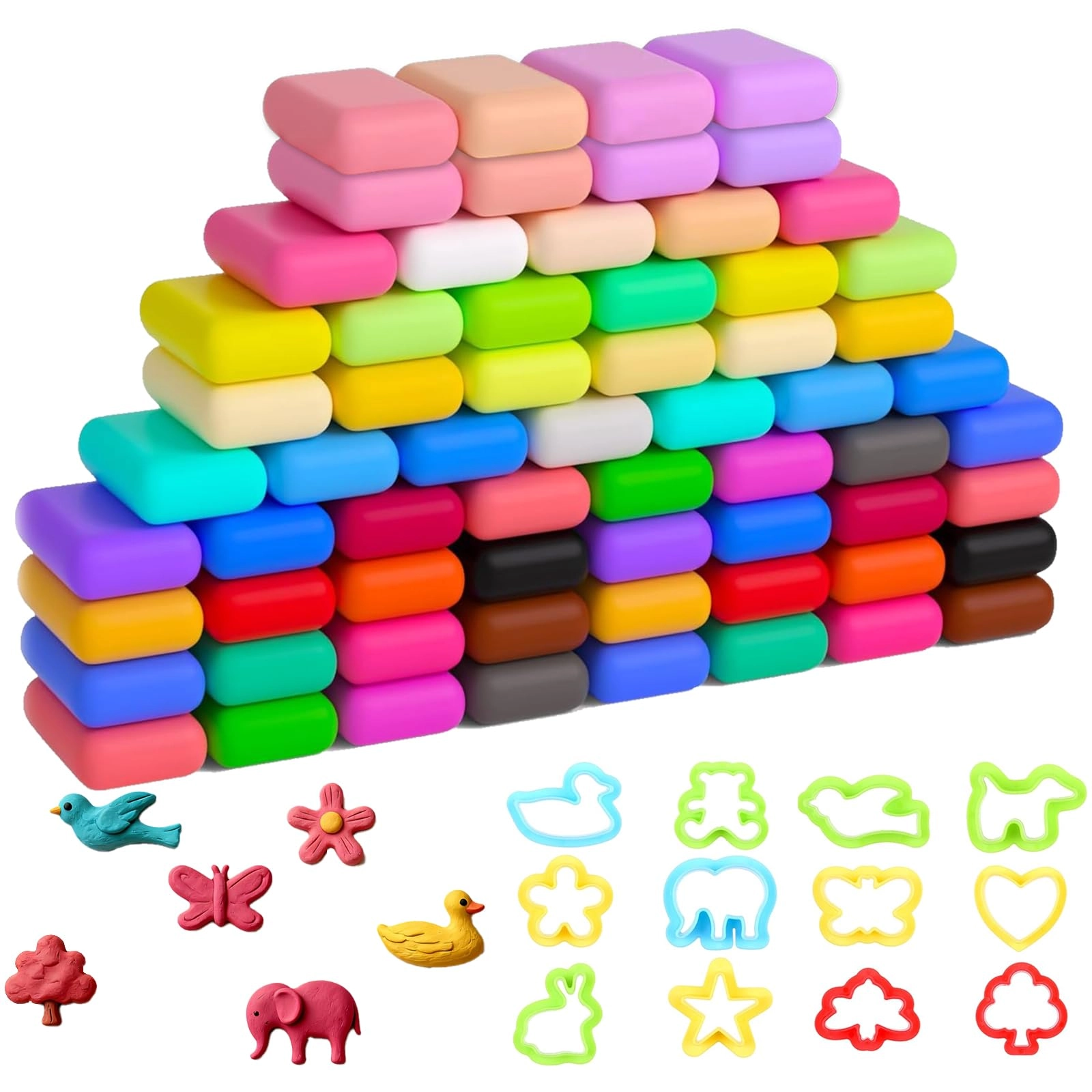 LDBKLGHJ Air Drying Modelling Clay - Polymer Clay 64 piece(s)