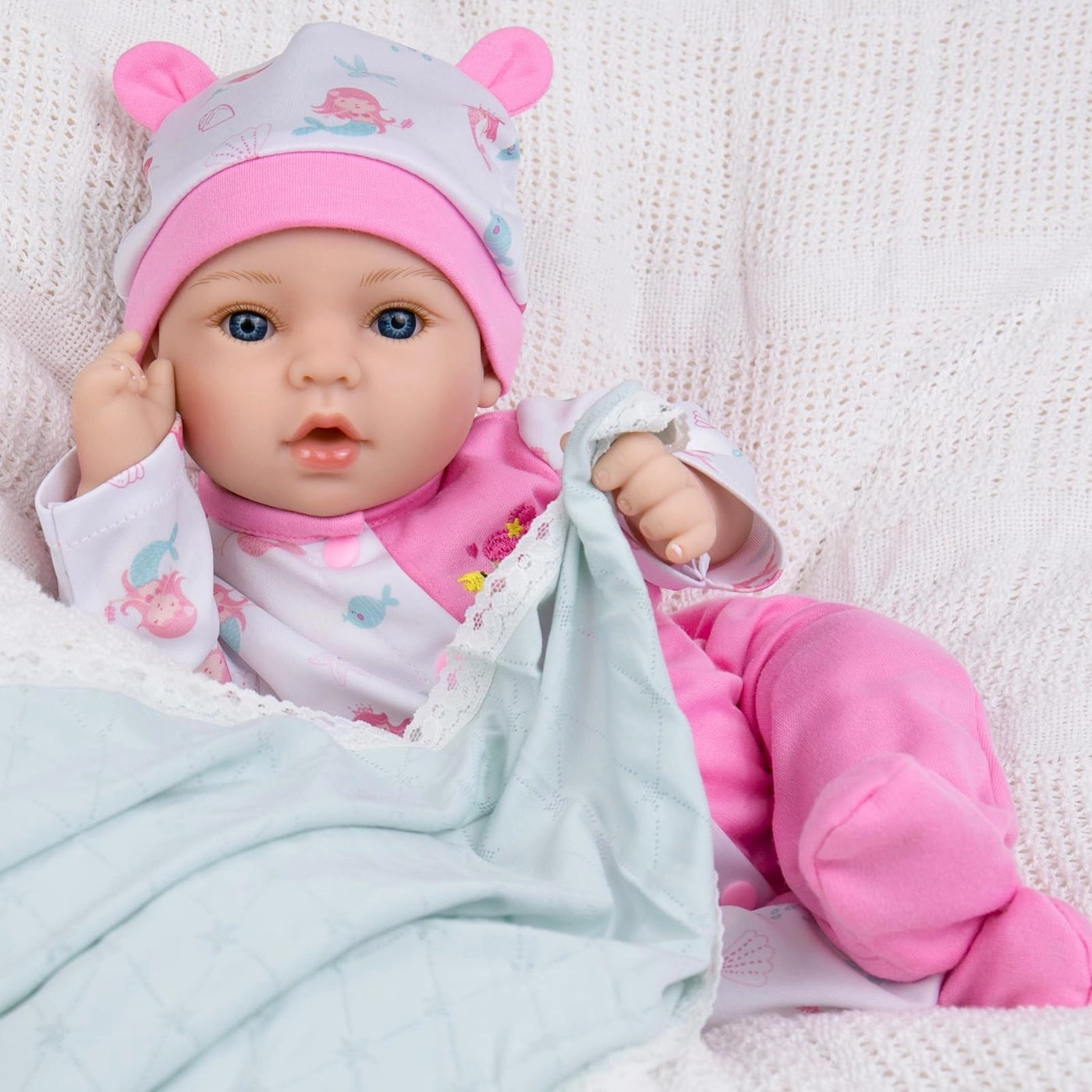 Reborn Baby Doll - 18 inch Newborn Girl Pink Outfit Ages 3+