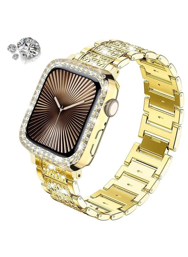 Bling Rhinestone Diamond Metal Strap 45mm Alloy