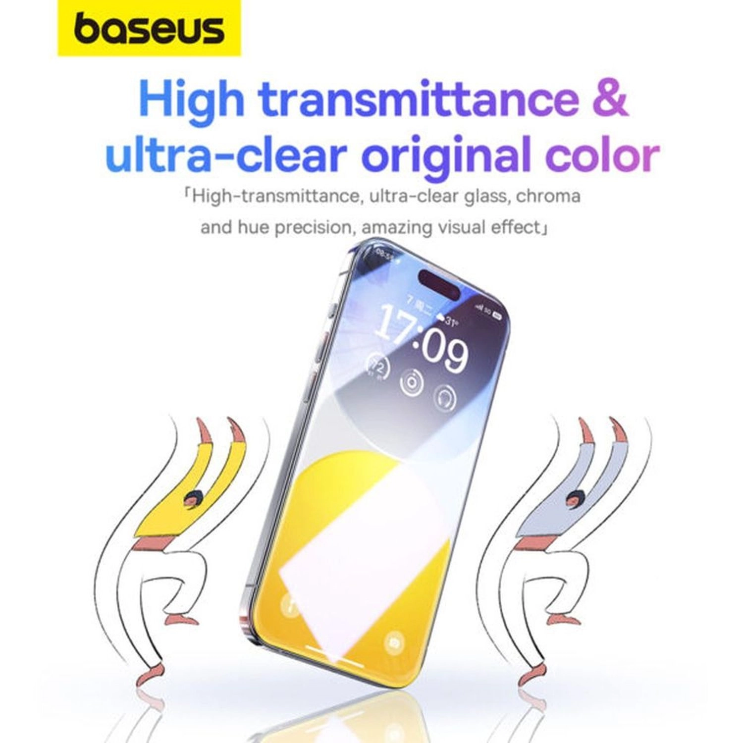 Clear Tempered Glass Screen Protector for iPhone 15 Plus