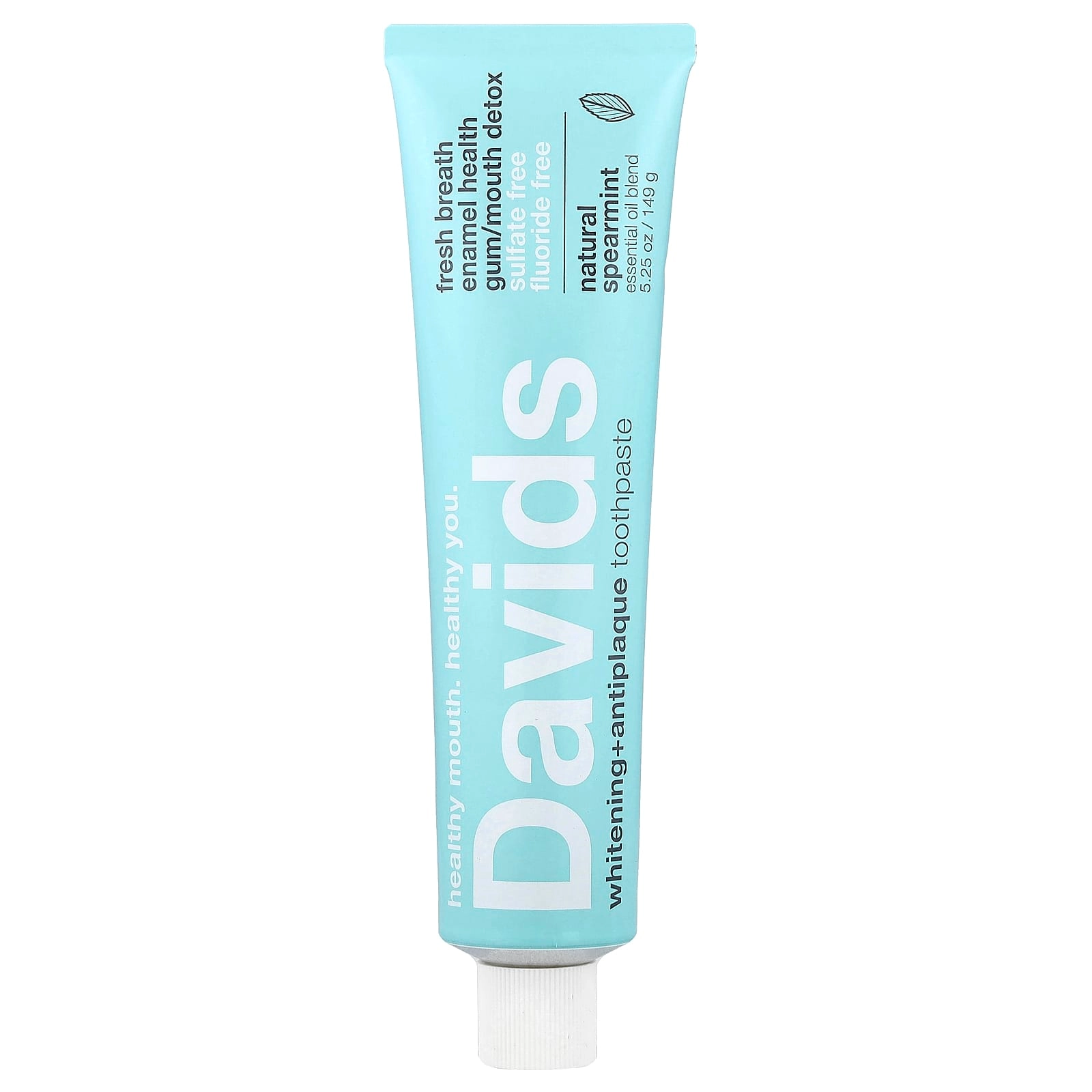 Davids Whitening + Antiplaque Natural Spearmint Toothpaste 149 g