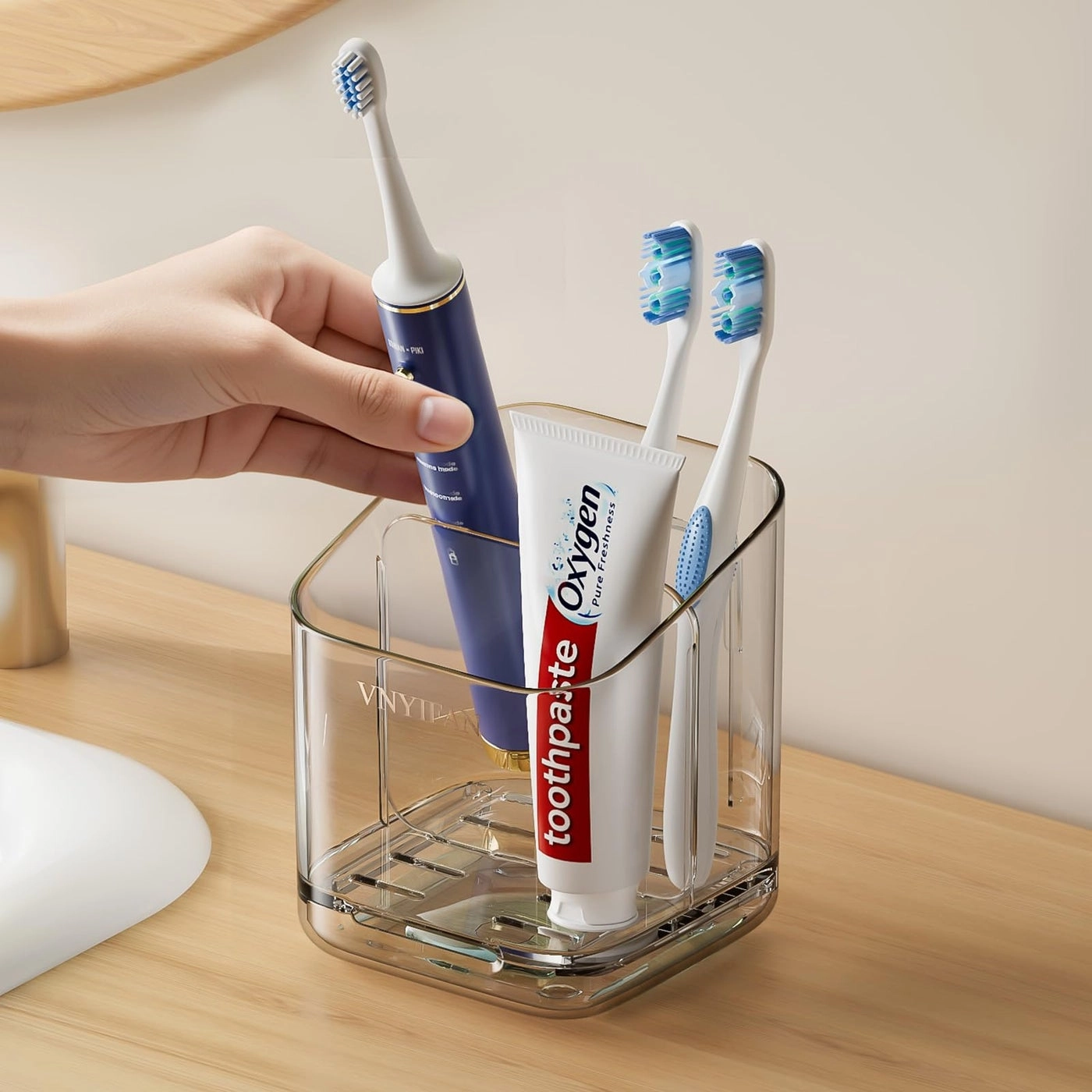 VNYIFAN Toothbrush Holders - Wall Mounted 3 Slots