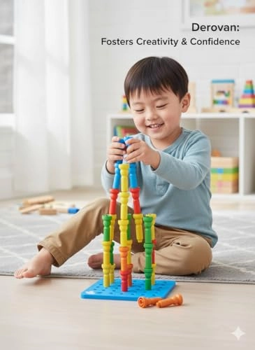100‑Peg Educational Building Toy - 3+ 100 pieces