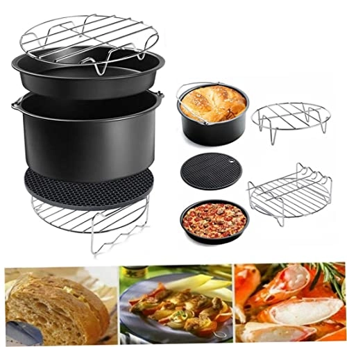 Metal Bracket + Skewers Rack + Cake Tin + Silicone Mat + Pizza Pan - Carbon steel stainless steel silica gel 5PCS