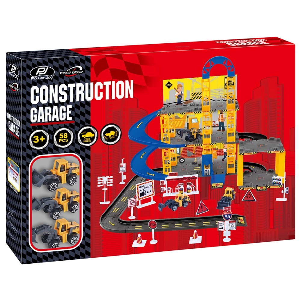 Vroom Vroom Construction Garage - 58 pcs Set
