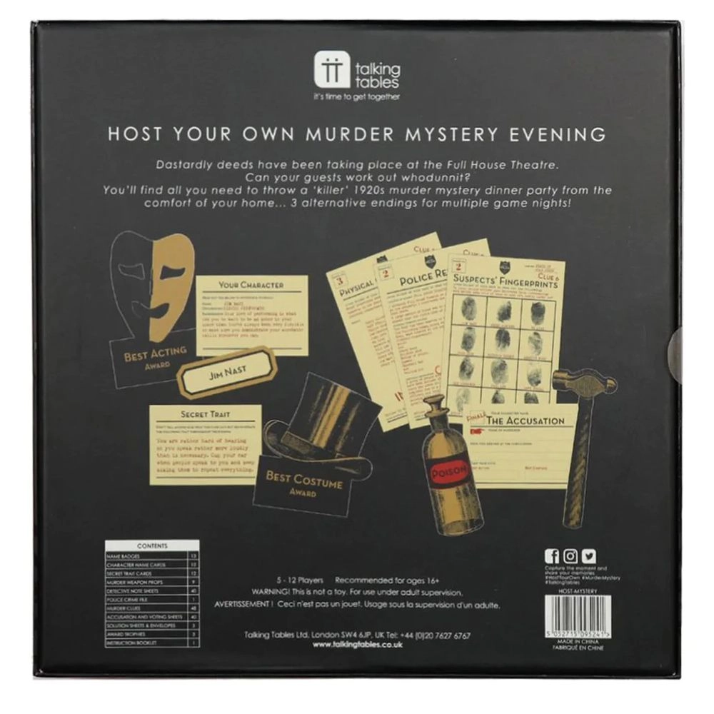 Murder Mystery Night - Suitable for 13 years & above