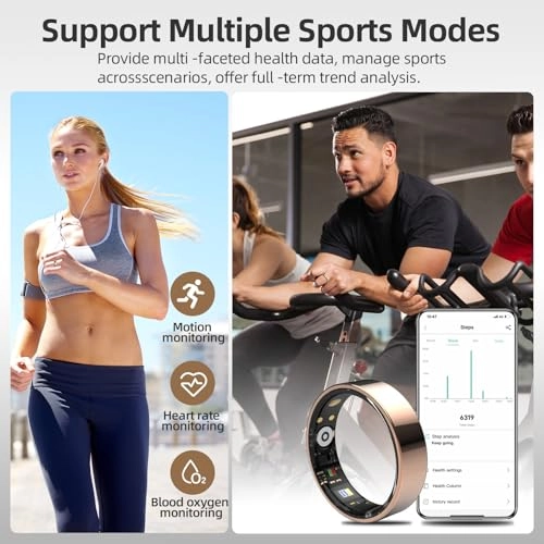 Smart Ring Pro - 8 Sport Modes Heart Rate Blood Oxygen