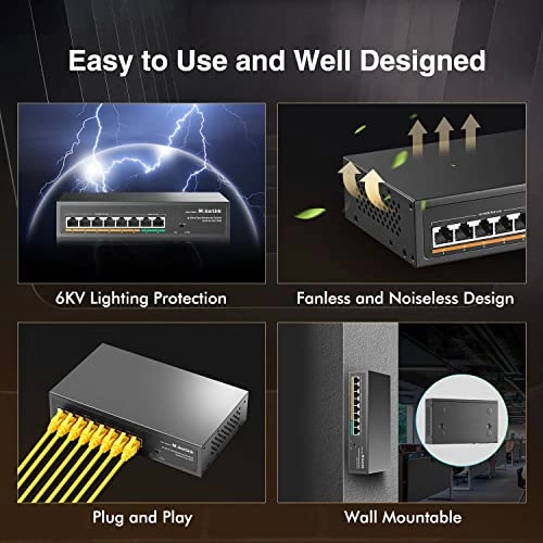 6 POE + 2 FE 8-ports