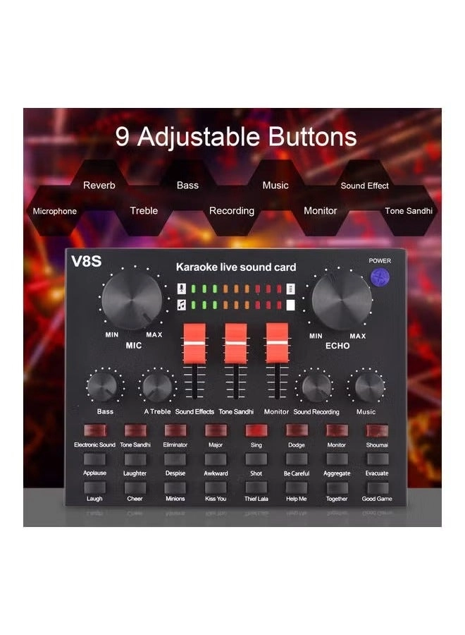 V8S - Mini Sound Mixer 16 Sound Effects Dual DSP
