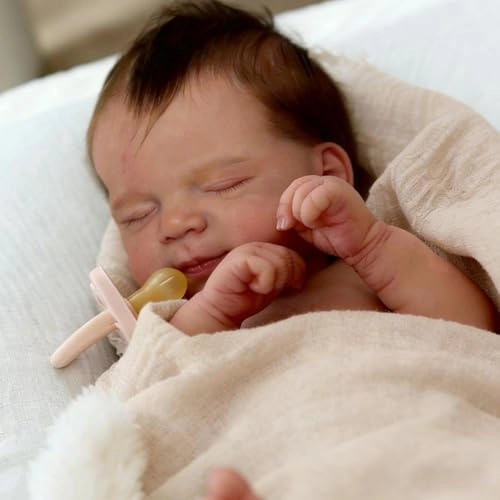 Reborn Baby Doll - 18 Inch Full Silicone Vinyl Boy Ages 36 months+