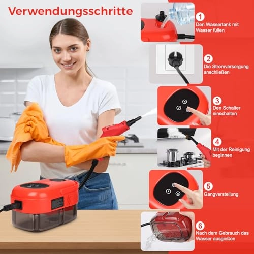 Portable Steam Cleaner - 3 bar 1100 ml
