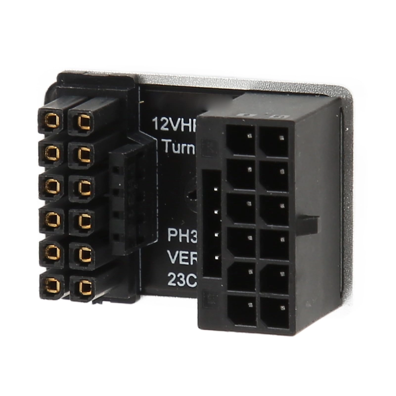 Hidyliu GPU PCIe Connector - 16P to 16P 180 Degree Angled 600W